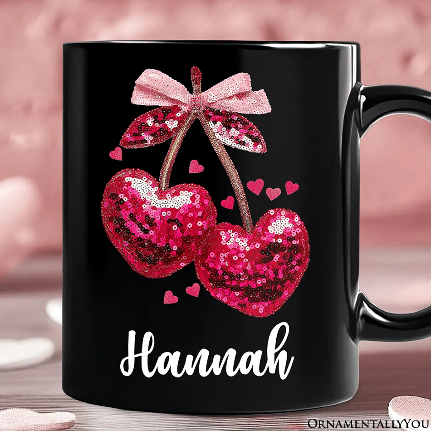 Cherry Heart Ceramic Mug