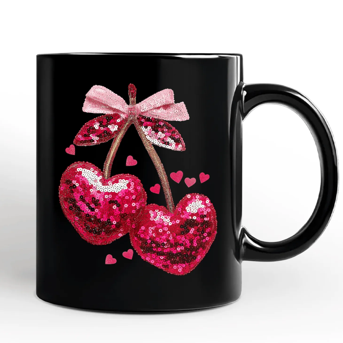 Cherry Heart Ceramic Mug