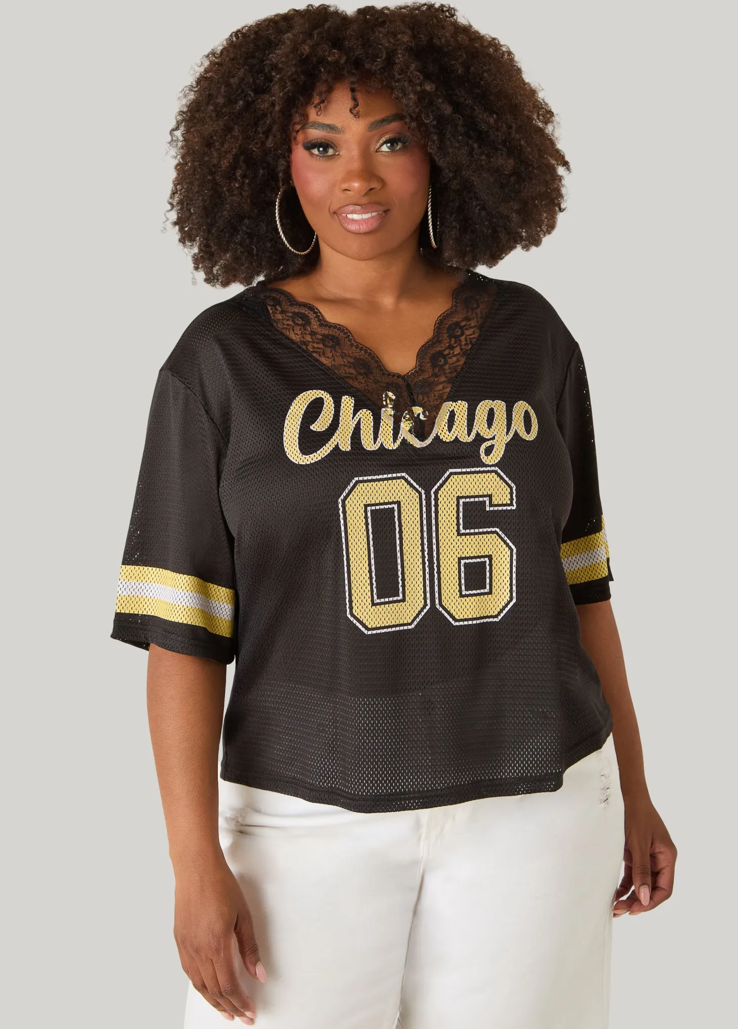 Chicago Lace Trimmed Jersey