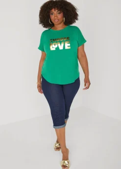 Choose Love Metallic Graphic Tee