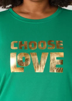 Choose Love Metallic Graphic Tee