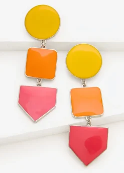 Colorblocked Dangle Earrings
