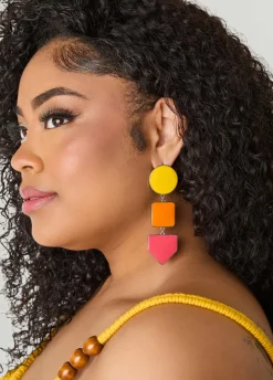 Colorblocked Dangle Earrings