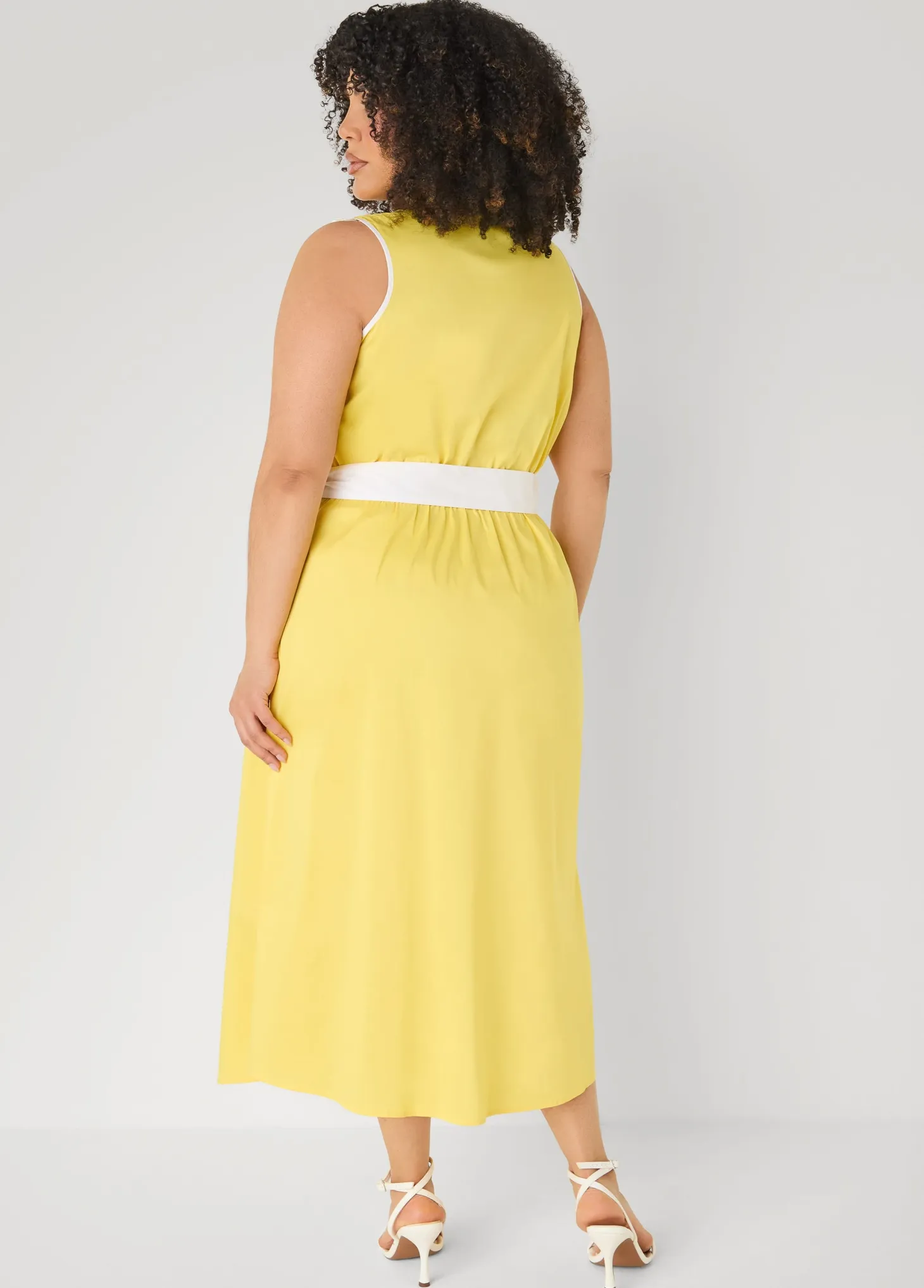 Cotton Blend Wrap Dress