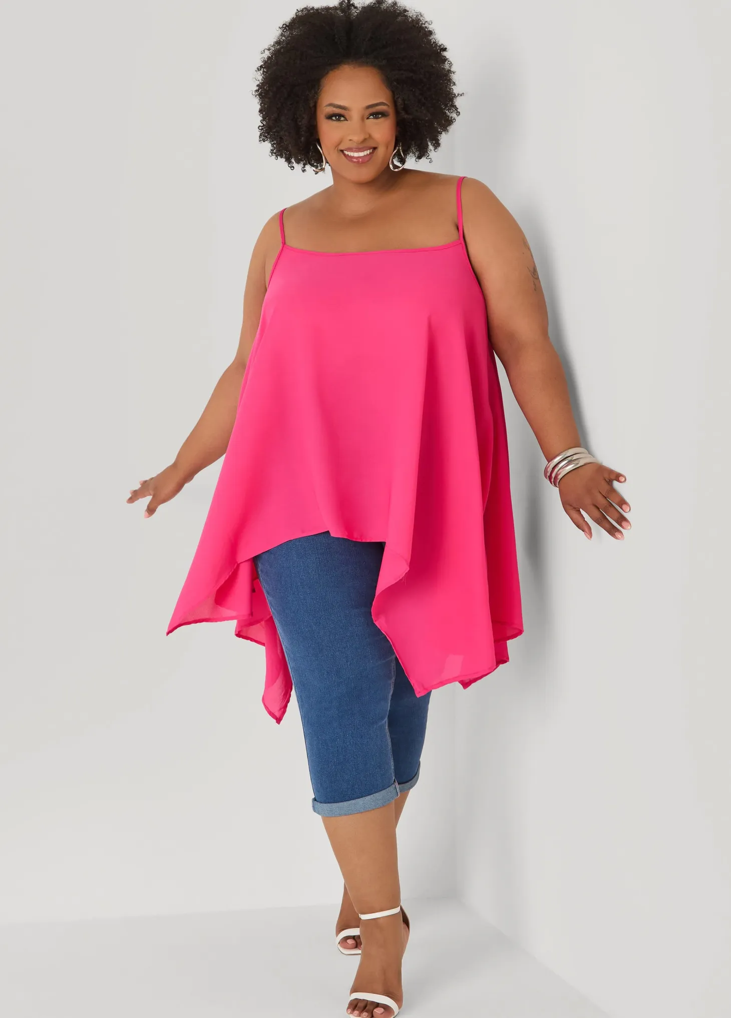 Crepe Handkerchief Tank