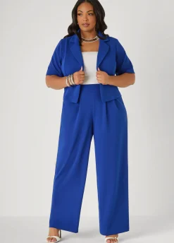 Cropped Crepe Blazer