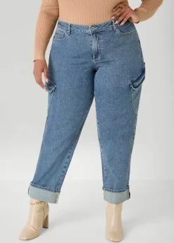 Cuffed Barrel Jeans