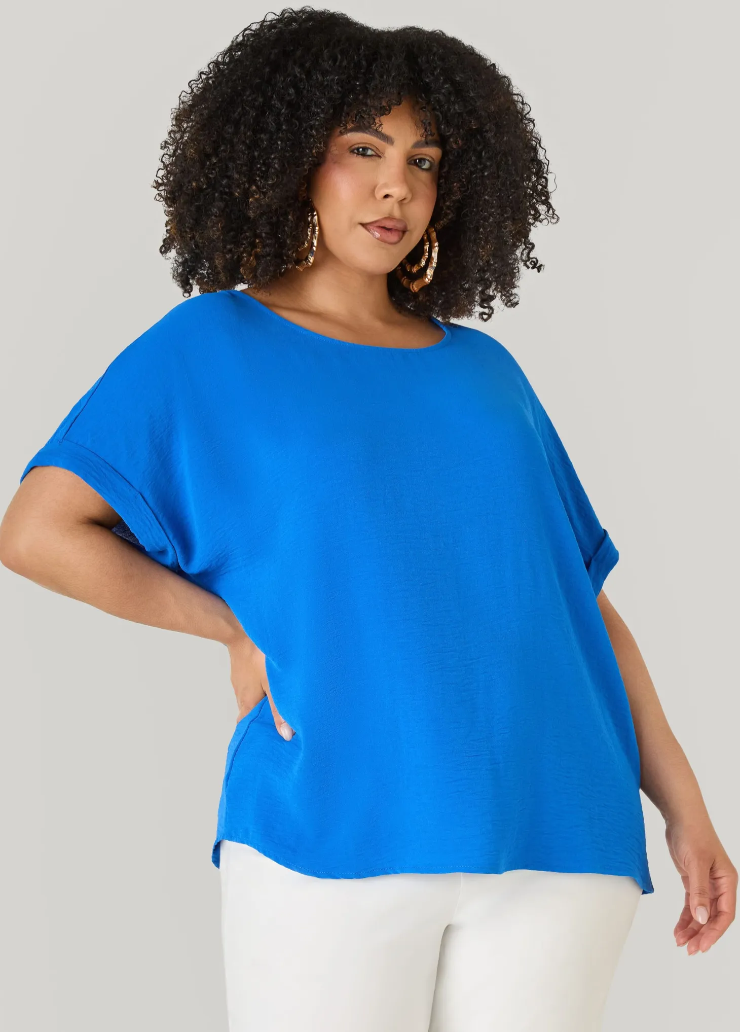 Cuffed Textured Top