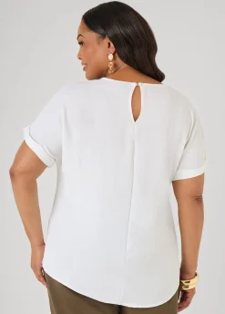 Cuffed Textured Top