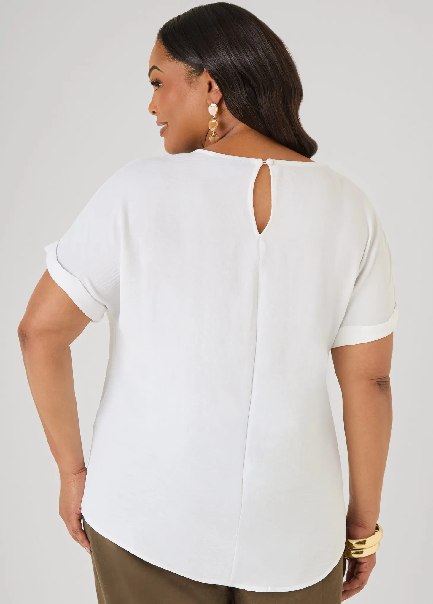 Cuffed Textured Top