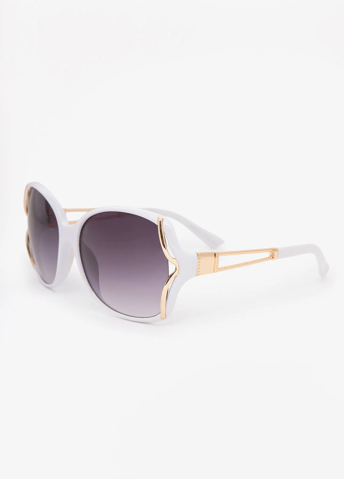 Cutout Round Frame Sunglasses
