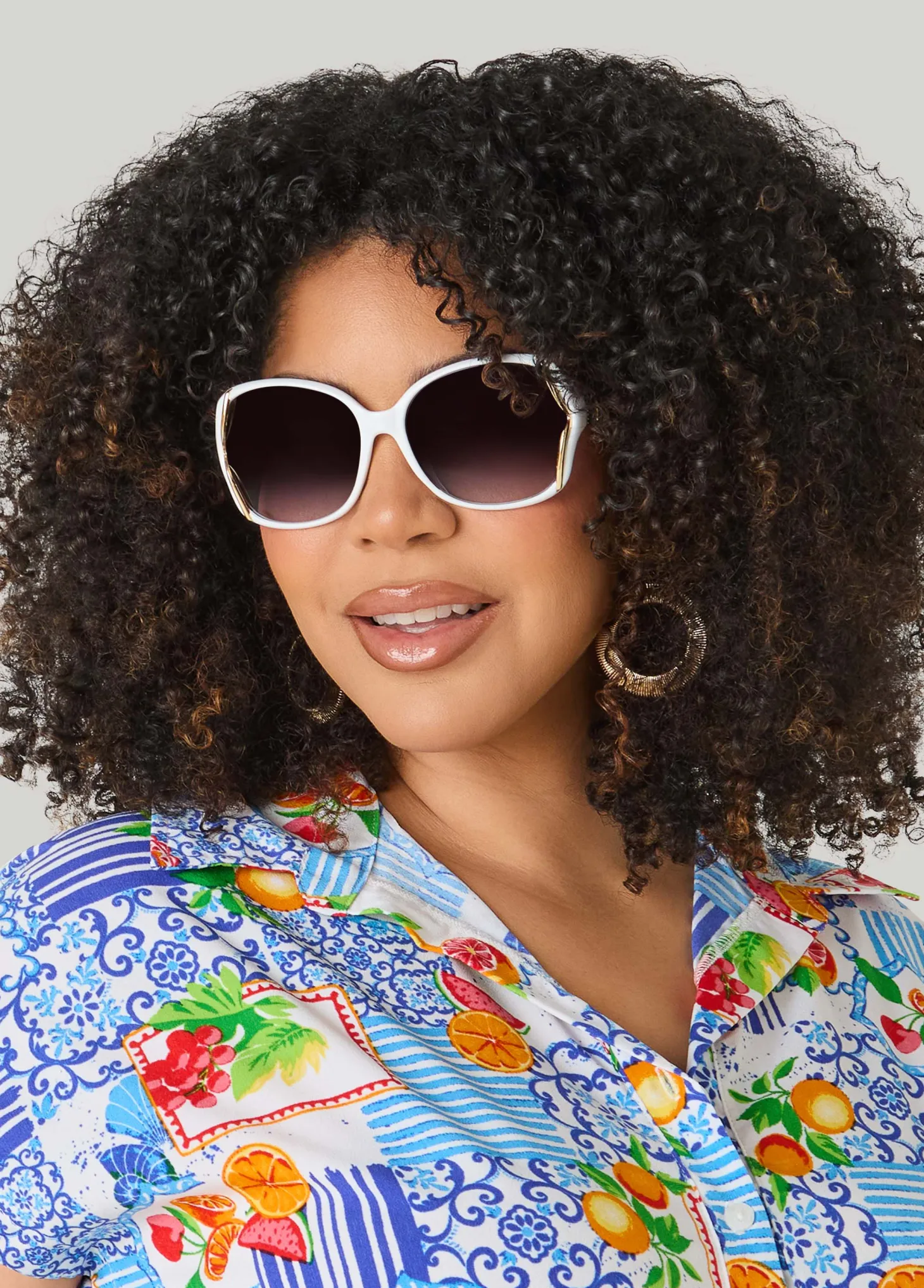 Cutout Round Frame Sunglasses