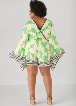 Drama Sleeved Printed Romper