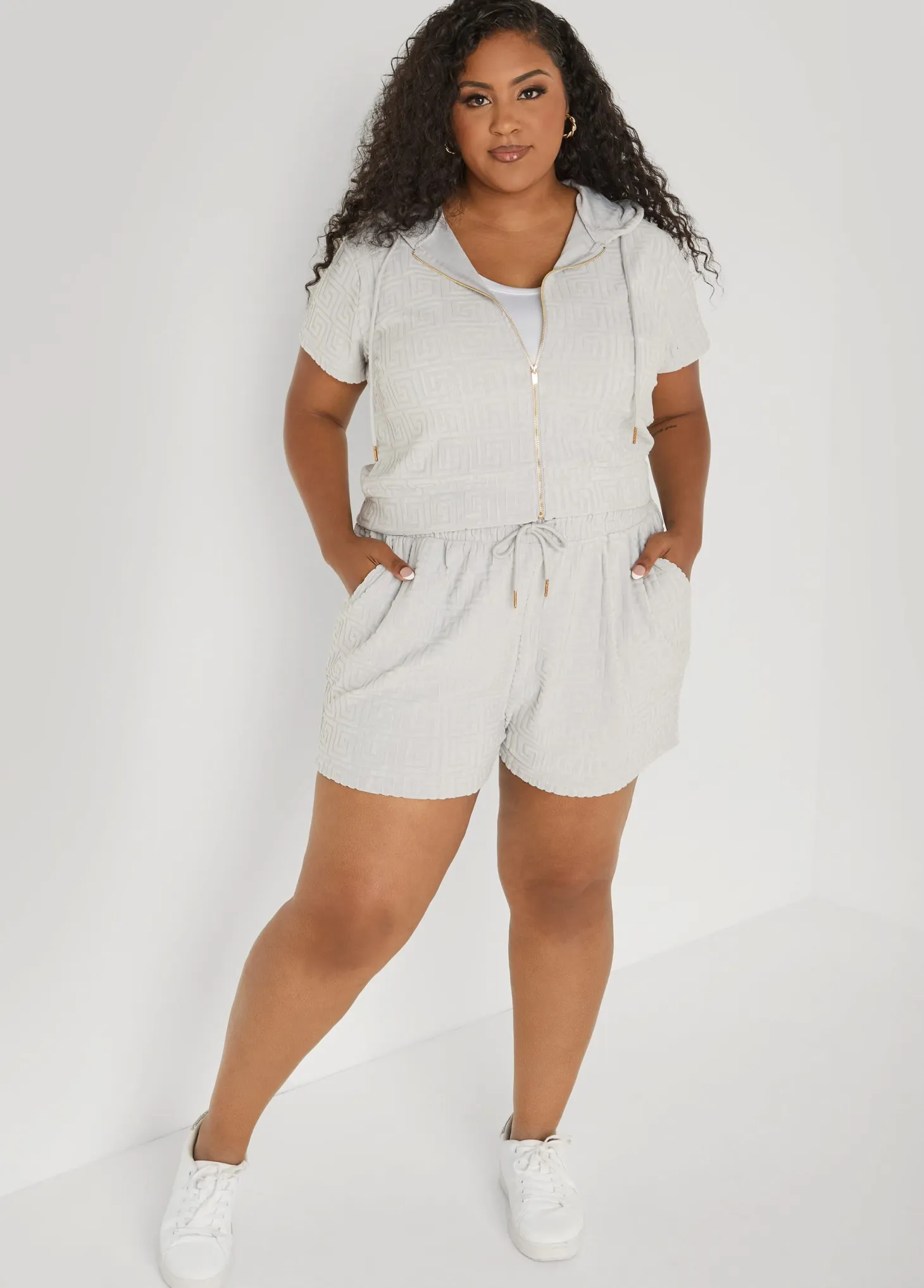 Drawstring Jacquard Shorts
