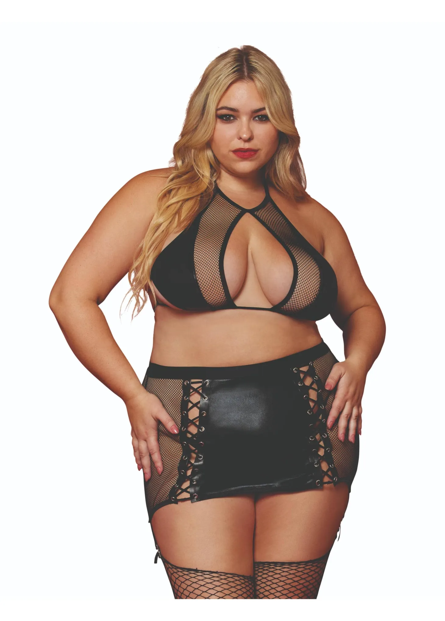 Dreamgirl Bralette And Garter Skirt Set