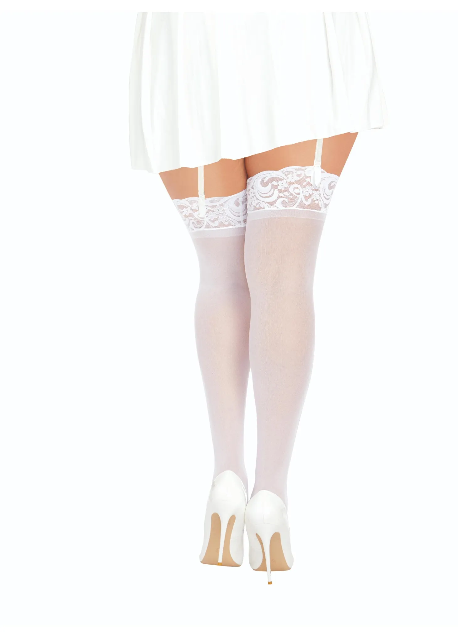 Dreamgirl Lace And Mesh Thigh Highs