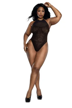 Dreamgirl Leopard Mesh Teddy