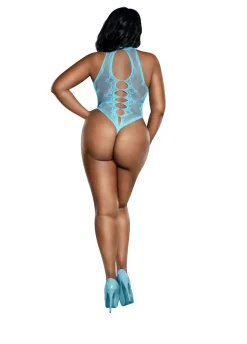 Dreamgirl Peek A Boo Cutout Lace Teddy