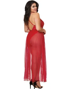 Dreamgirl Plus Size Lace Teddy And Skirt Set