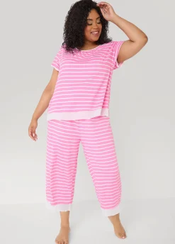 Ellen Tracy Striped PJ Capris Set