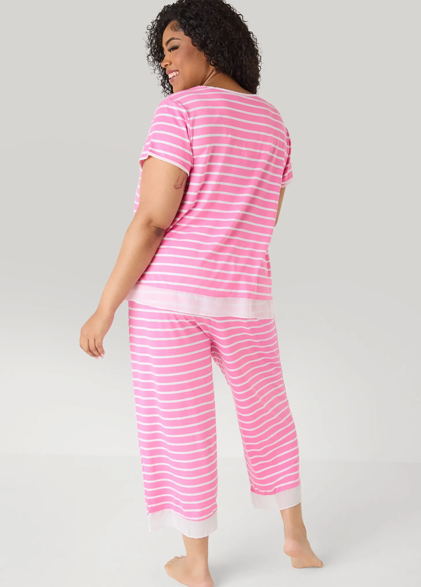 Ellen Tracy Striped PJ Capris Set