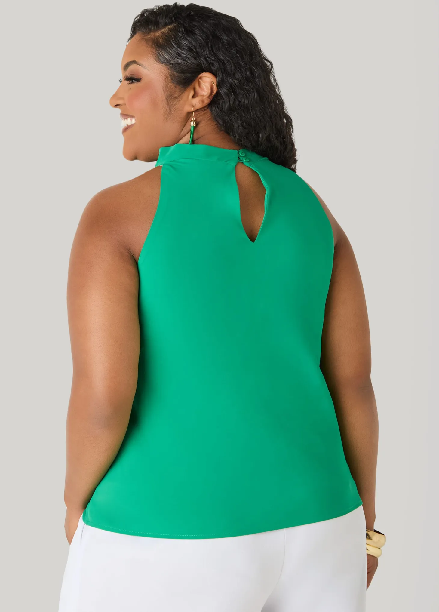 Embellished Cowl Neck Top