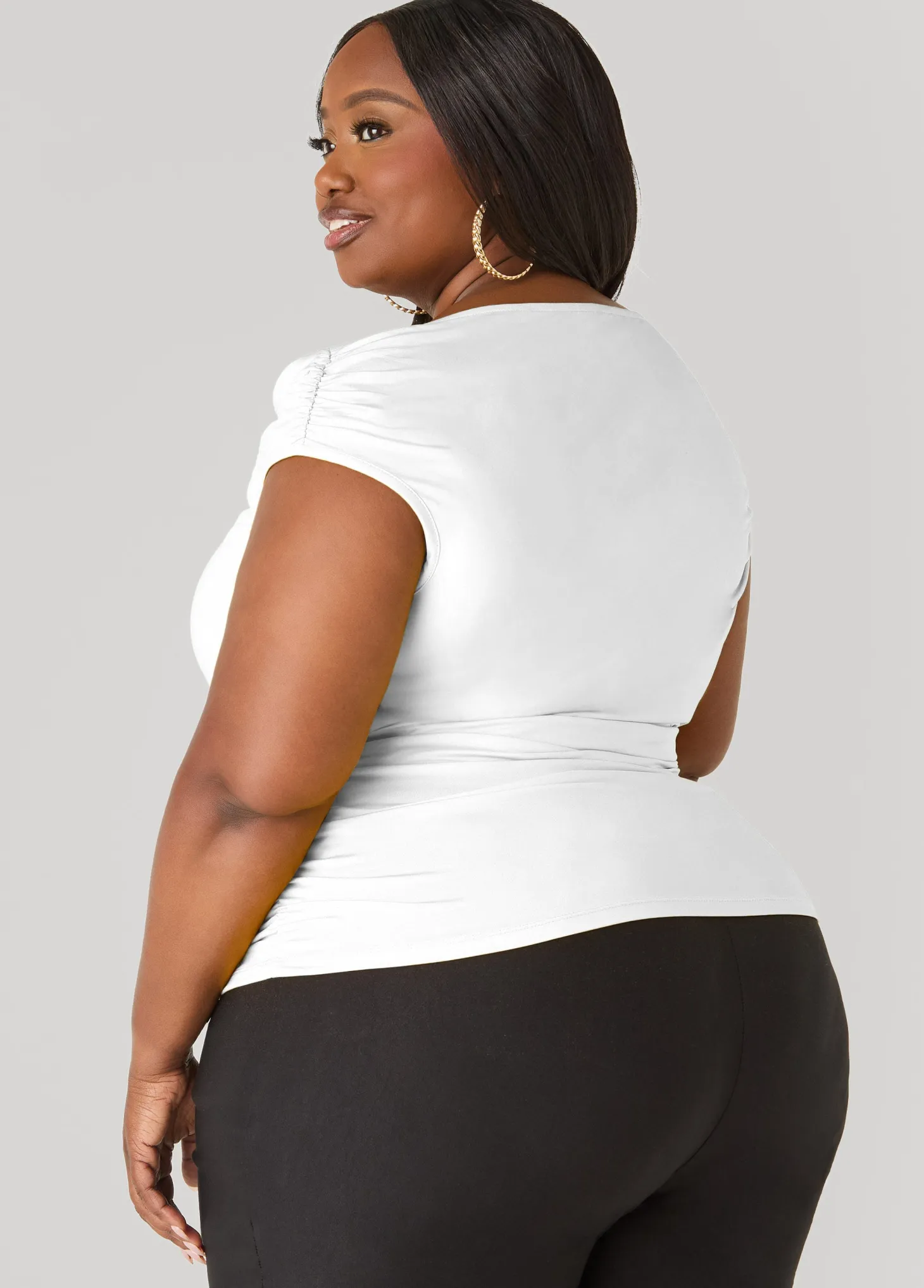 Embellished Draped Tee