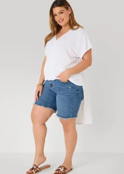 Faux Wrap Hi Low Top