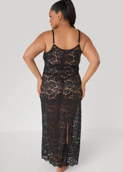 Floral Lace Lingerie Gown