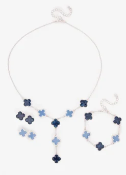 Four Piece Clover Necklace Set