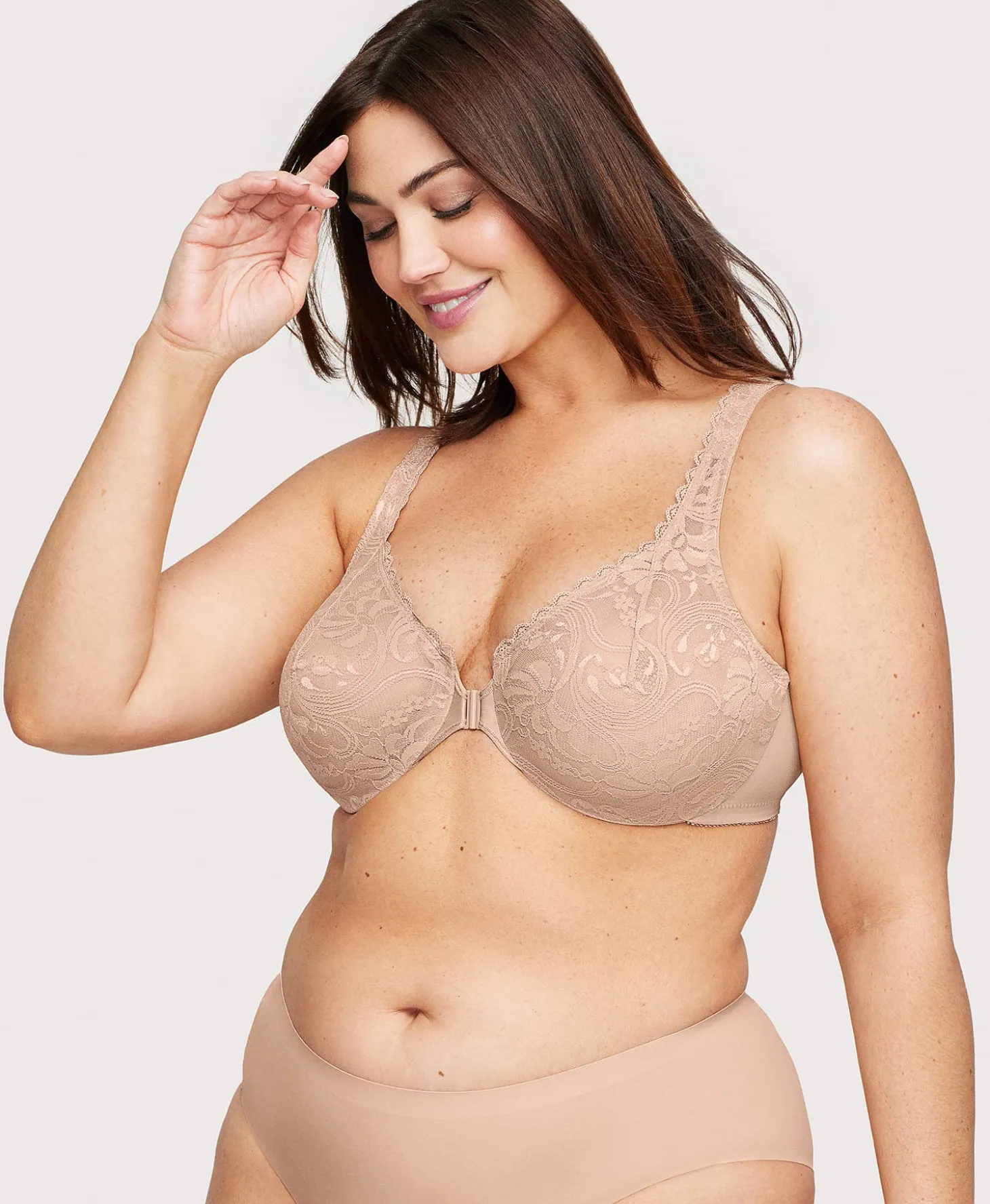 Front-Closure Stretch Lace WonderWire Bra