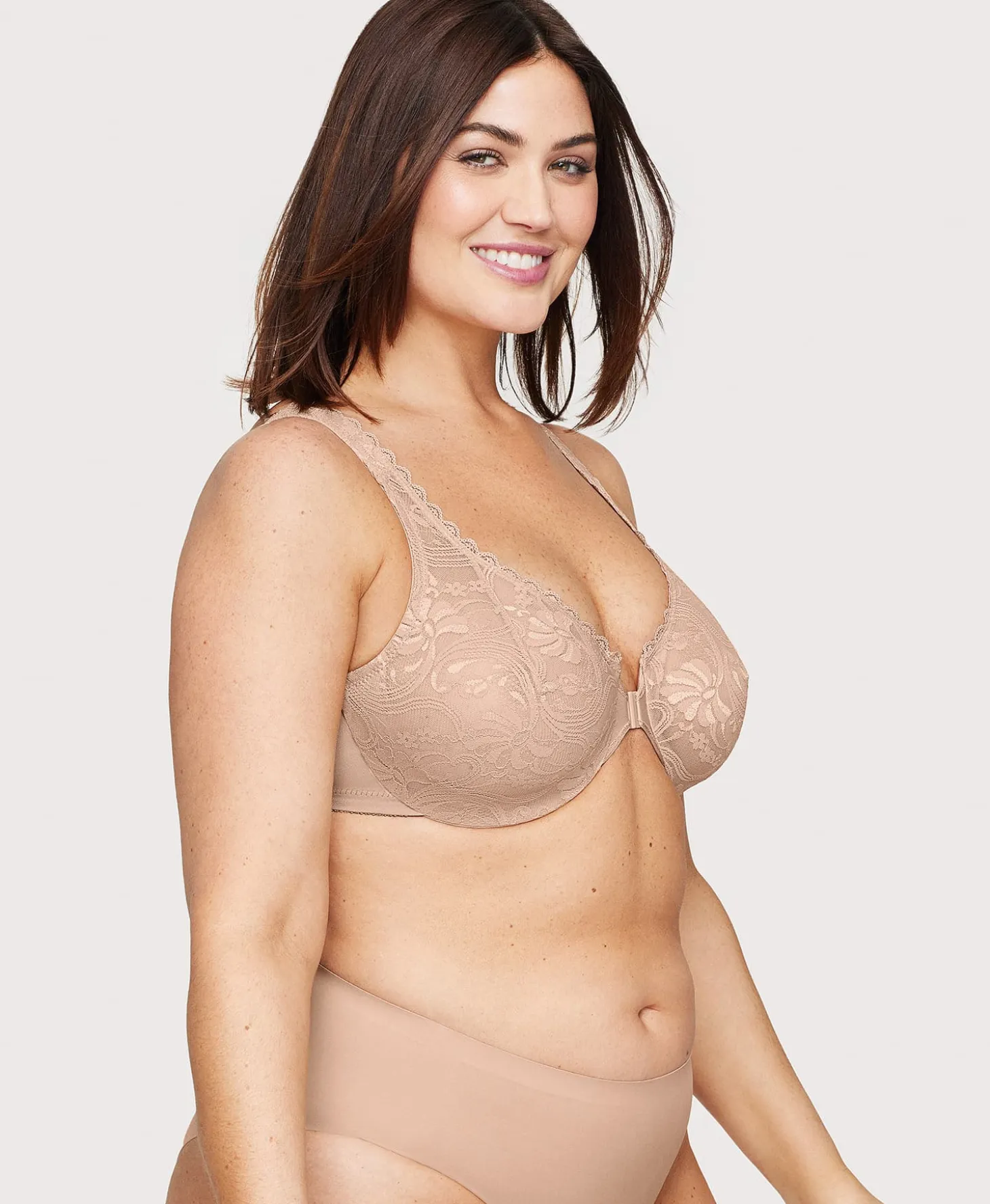Front-Closure Stretch Lace WonderWire Bra