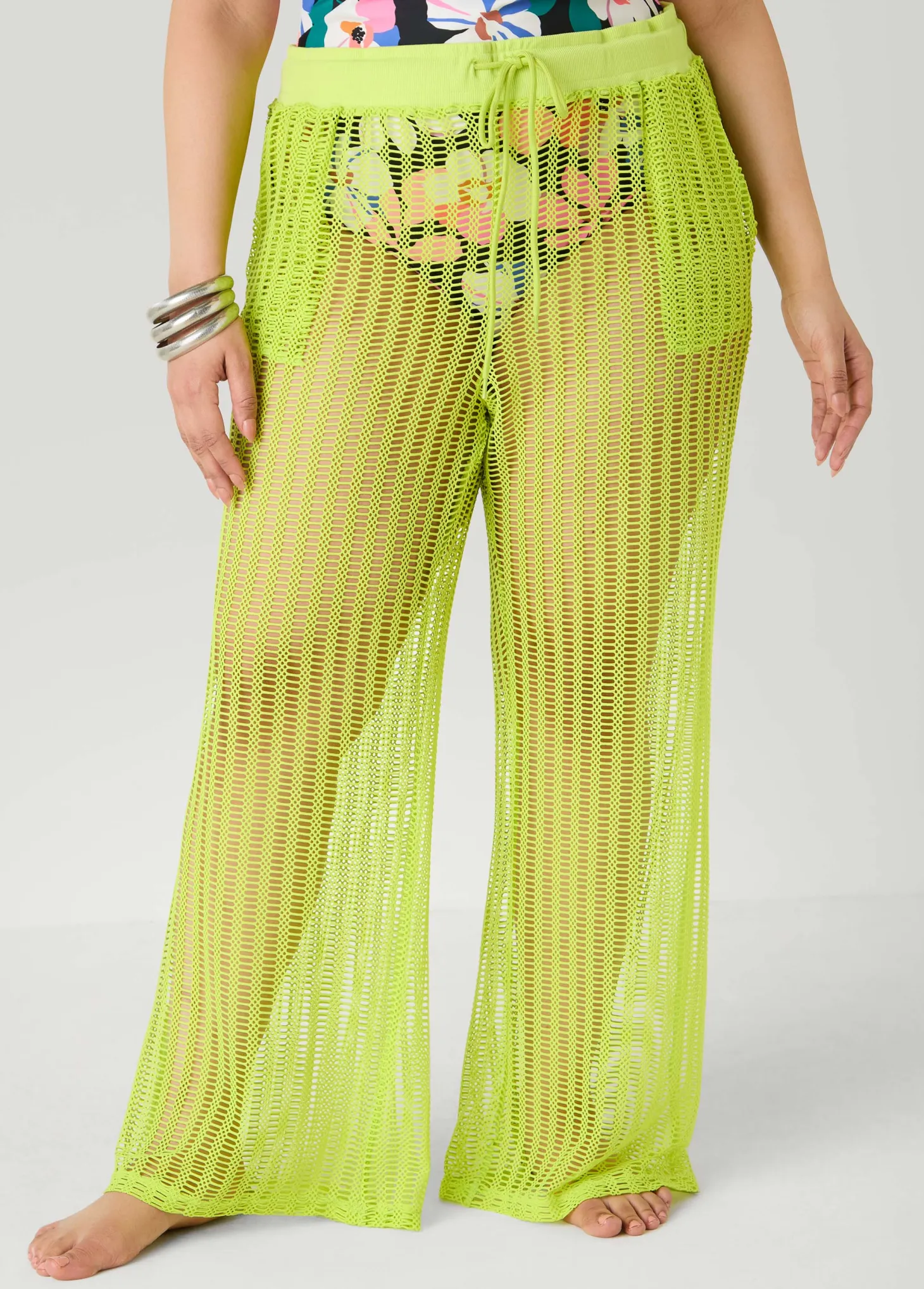 Given Kale Cover Up Mesh Pants