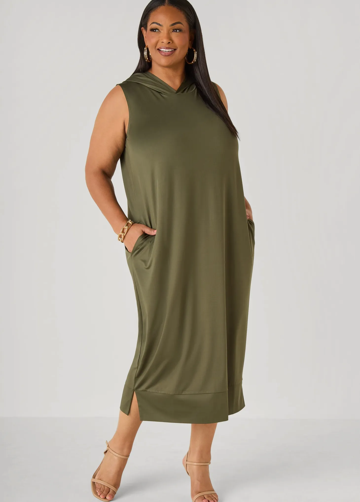 Hooded Maxi Cocoon Dress