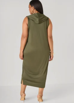 Hooded Maxi Cocoon Dress