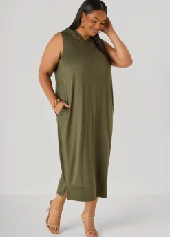 Hooded Maxi Cocoon Dress