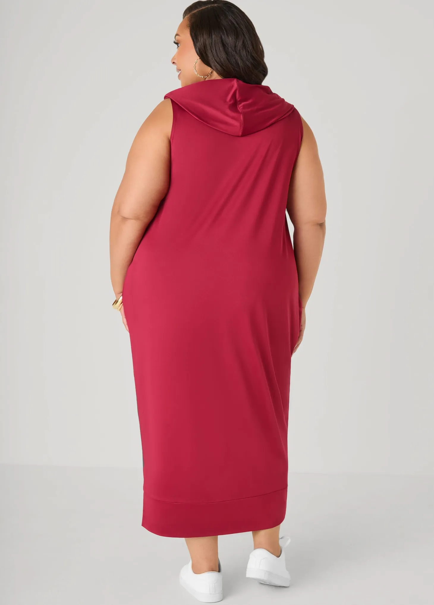 Hooded Maxi Cocoon Dress