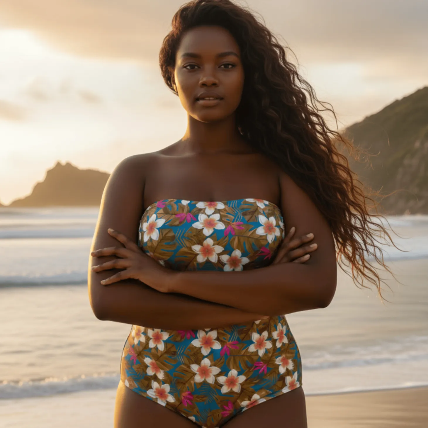 InstantFigure Hawaii Bandeau Swimsuit