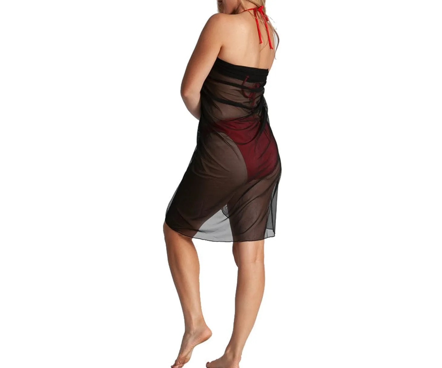 InstantFigure Long Mesh Cover Up Sarong