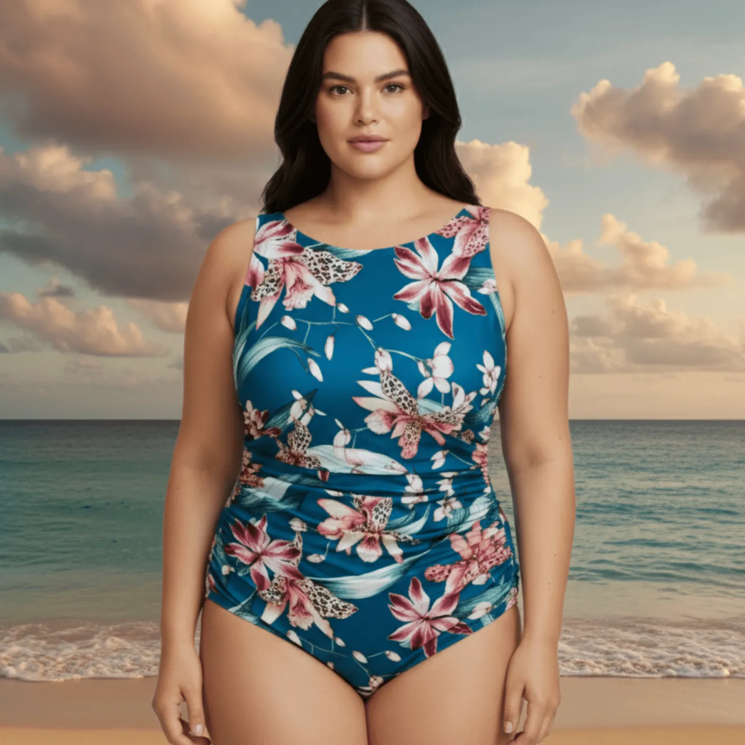 InstantFigure Orchid High Neck Swimsuit