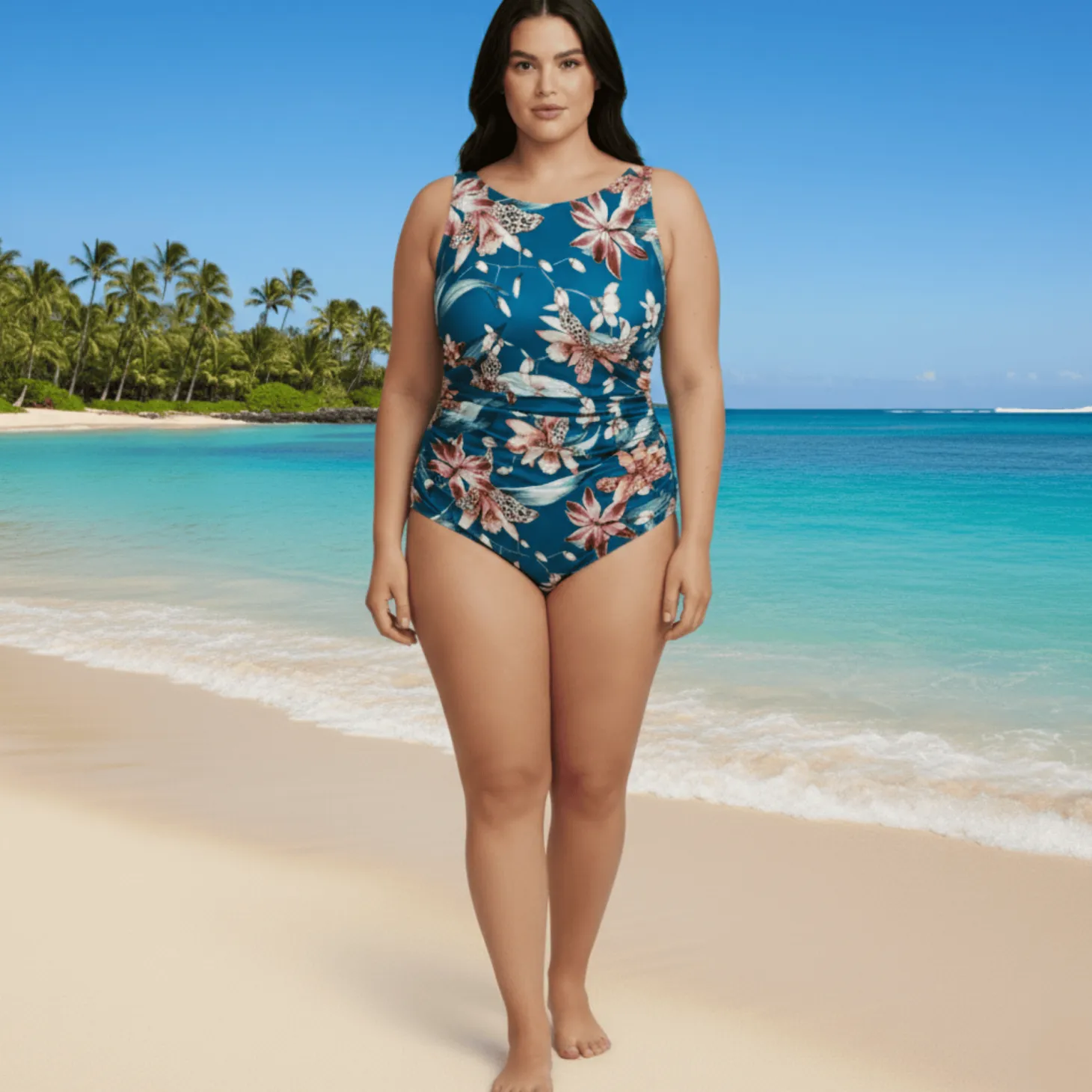 InstantFigure Orchid High Neck Swimsuit