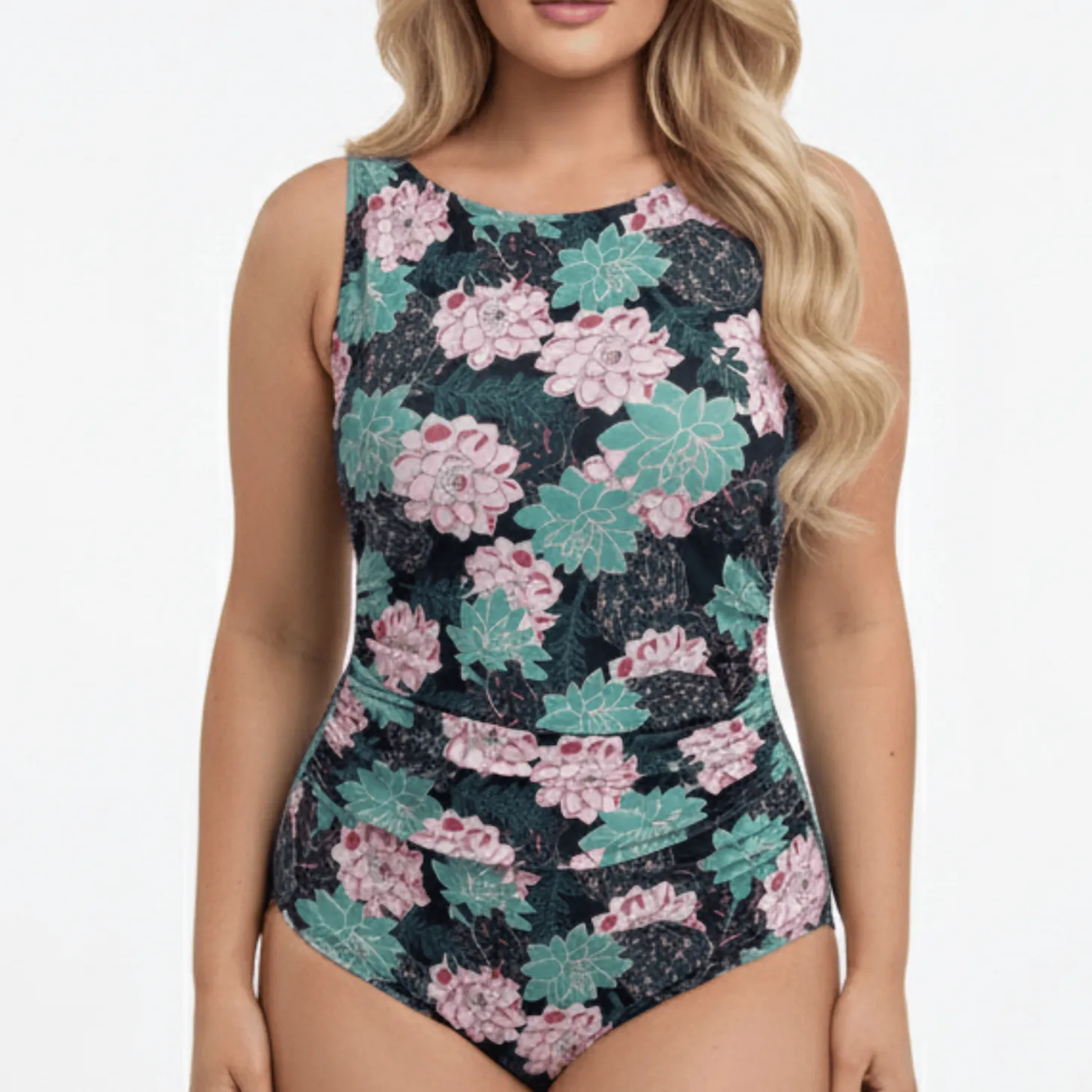 InstantFigure Succulent High Neck Swimsuit