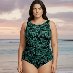 InstantFigure Tropical High Neck Swimsuit