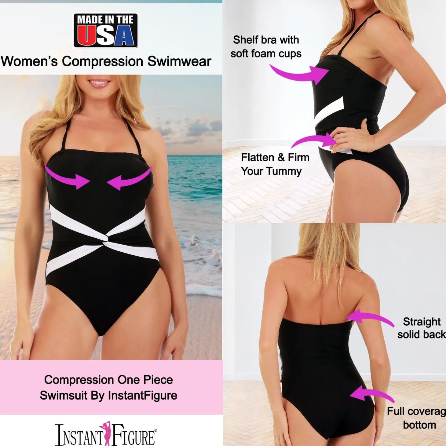 InstantFigure Twist Front Swimsuit