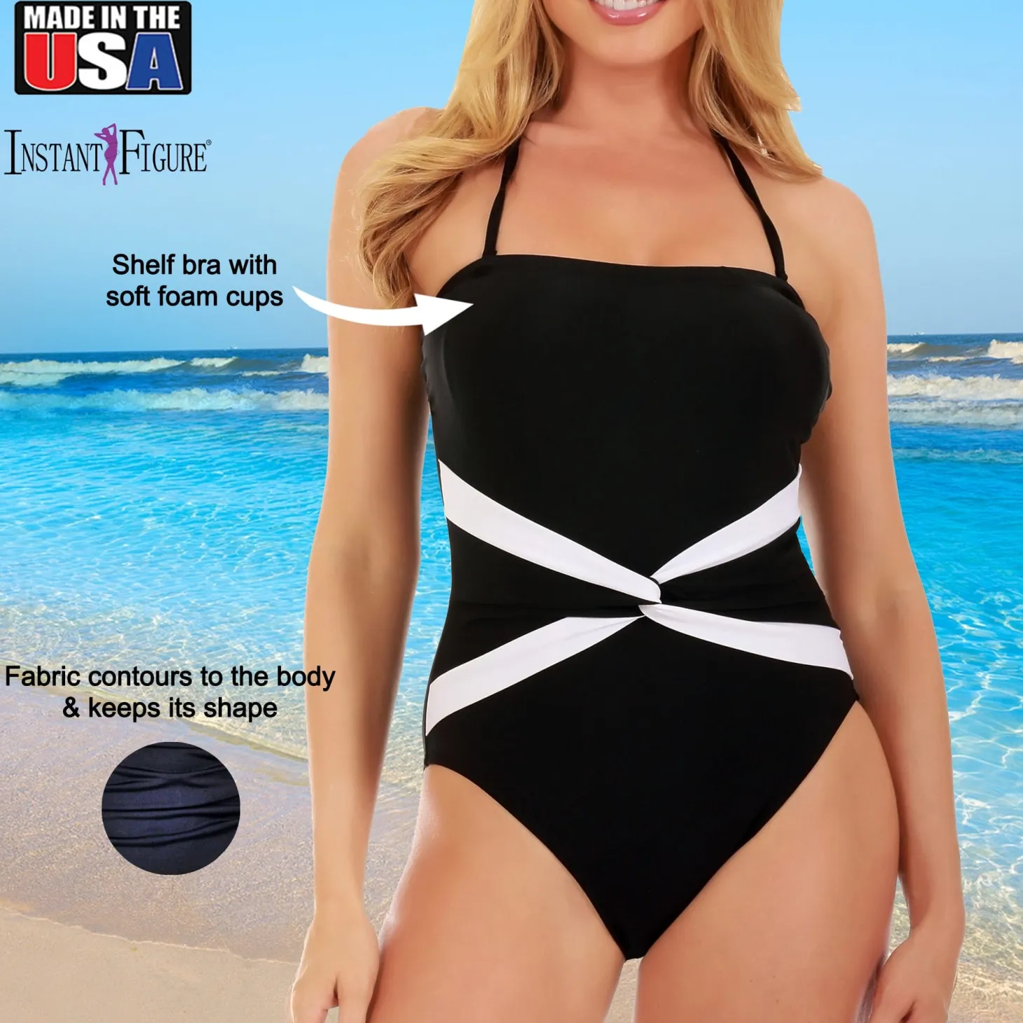 InstantFigure Twist Front Swimsuit