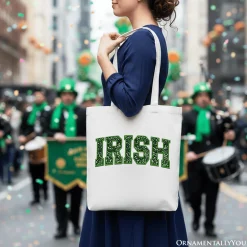 Irish Sequined Canvas Tote Bag