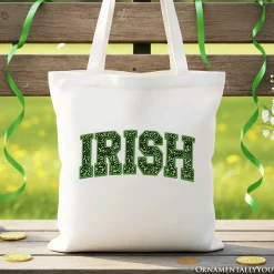 Irish Sequined Canvas Tote Bag