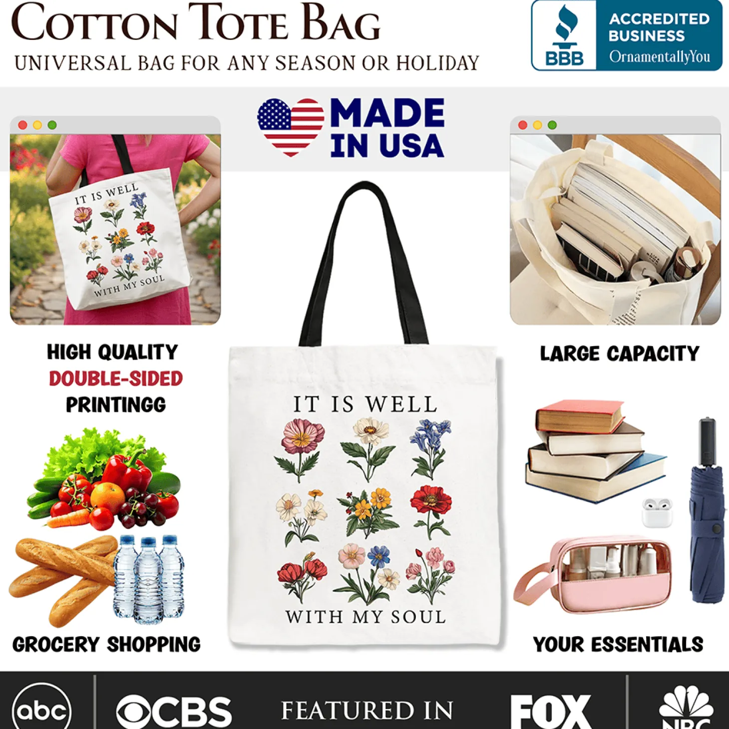 It Is Well With My Soul Tote Bag