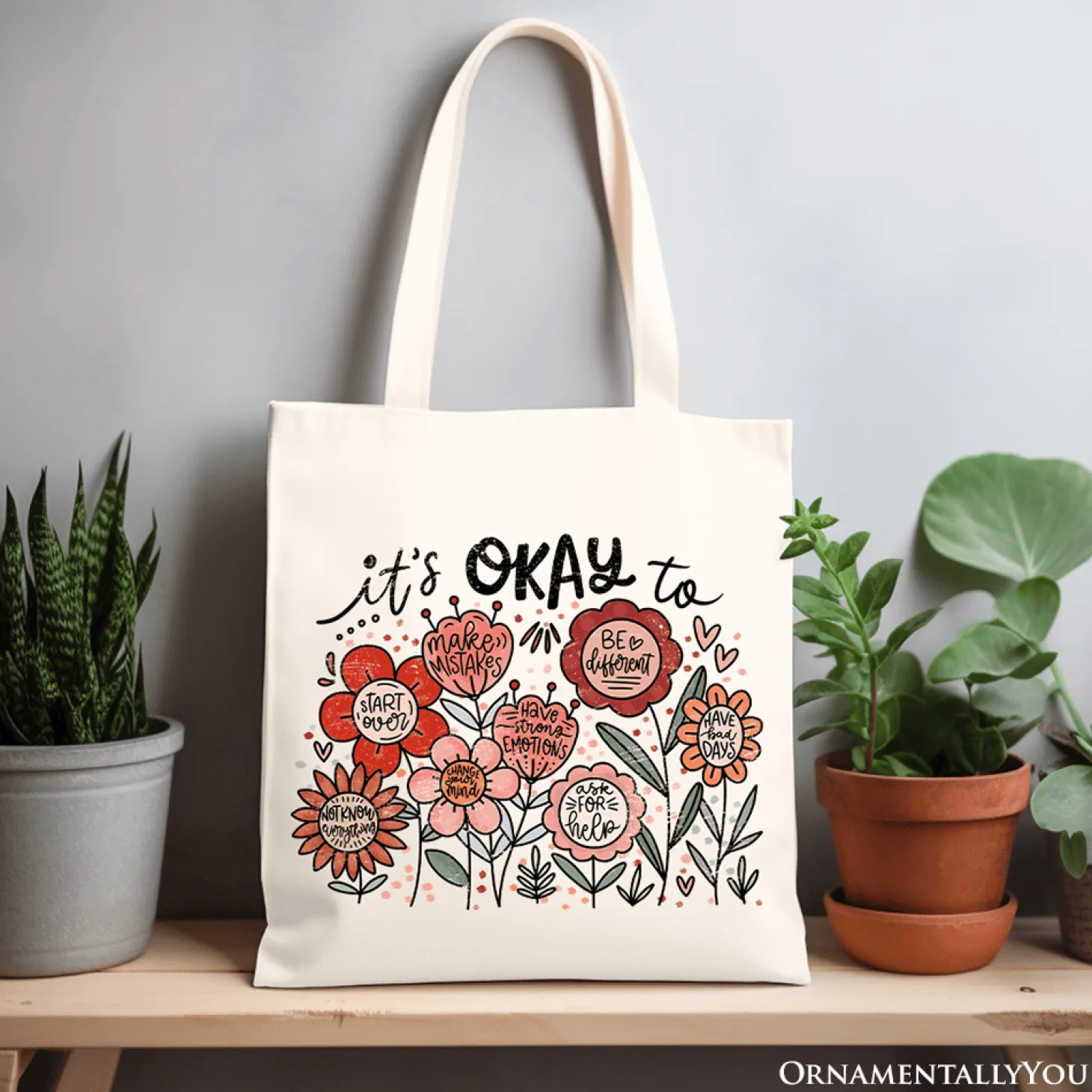 Its Okay Canvas Tote Bag