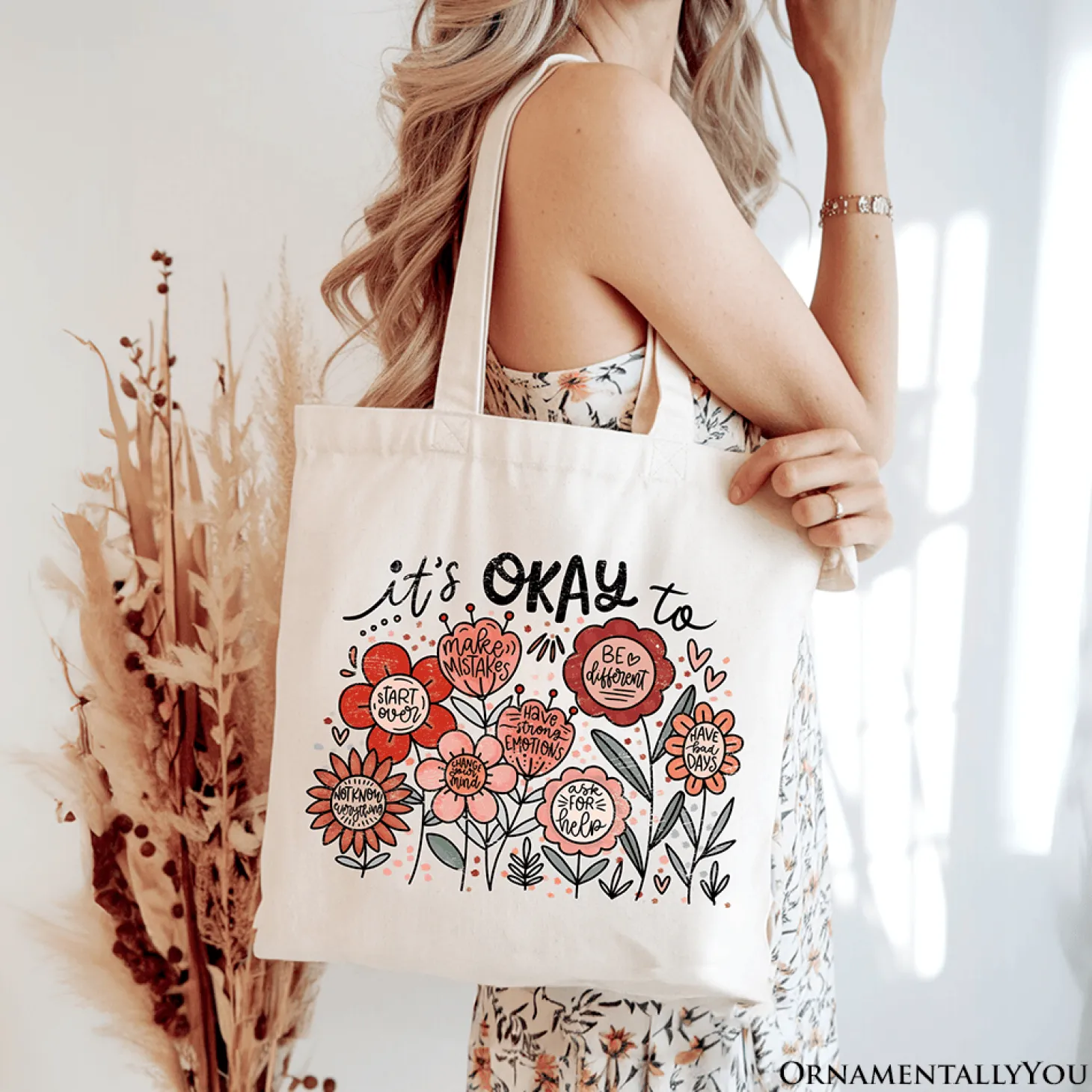 Its Okay Canvas Tote Bag